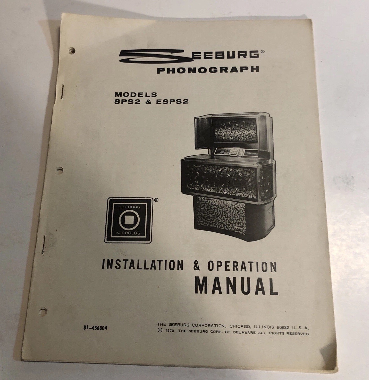 SEEBURG PHONOGRAPH MODELS SPS2 & ESPS2 Installation & Operation Manual-original