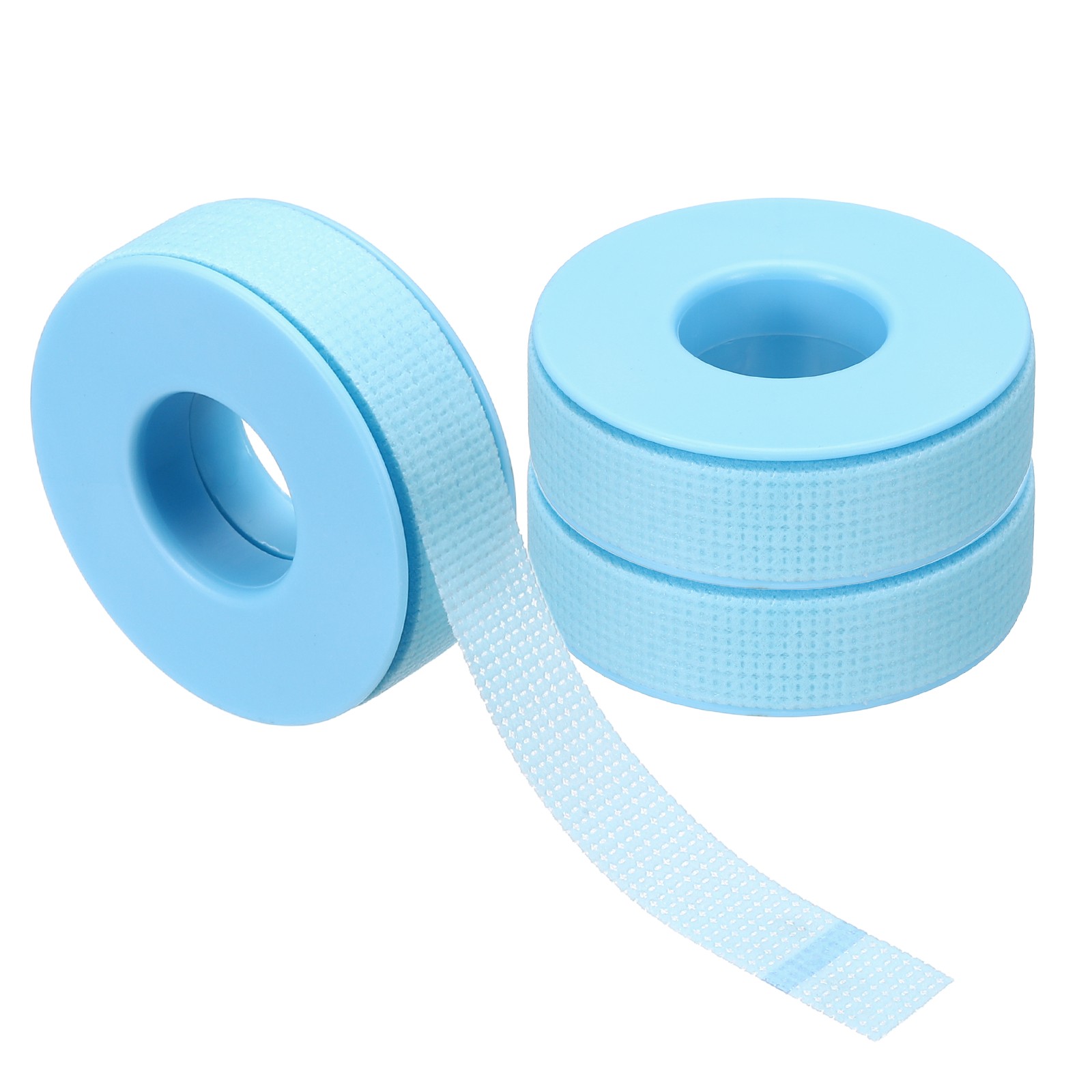0.5in x 9.84yd Eyelash Tape, 3 Rolls Eye Lash Tape Silicone Breathable, Blue