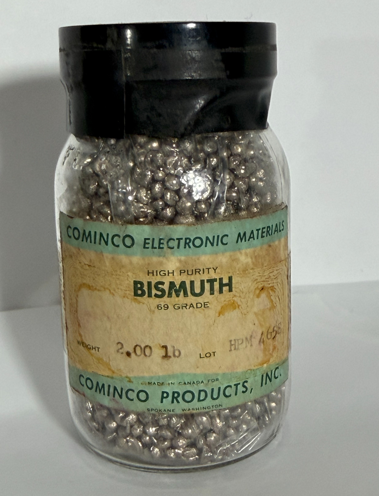 Bismuth Metal, Ultra pure, shot, 99.9999%, 2 lb.