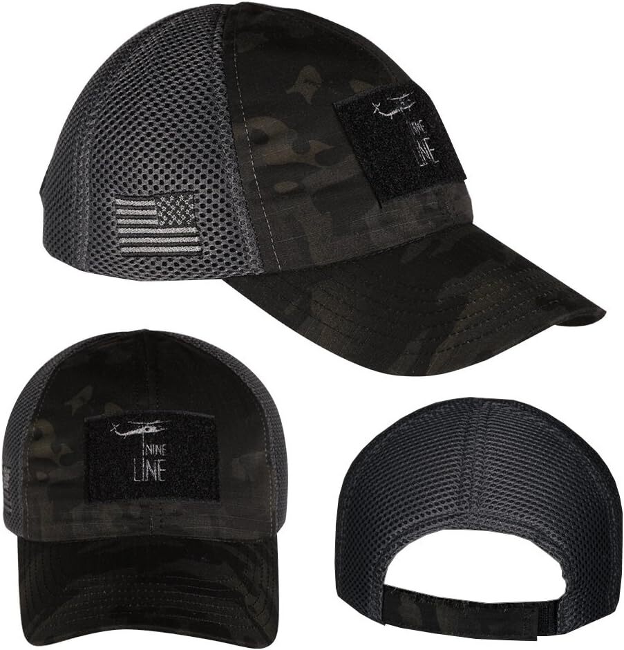 Nine Line Kryptek American Made Mesh Back Hat with Drop Dark Multicam