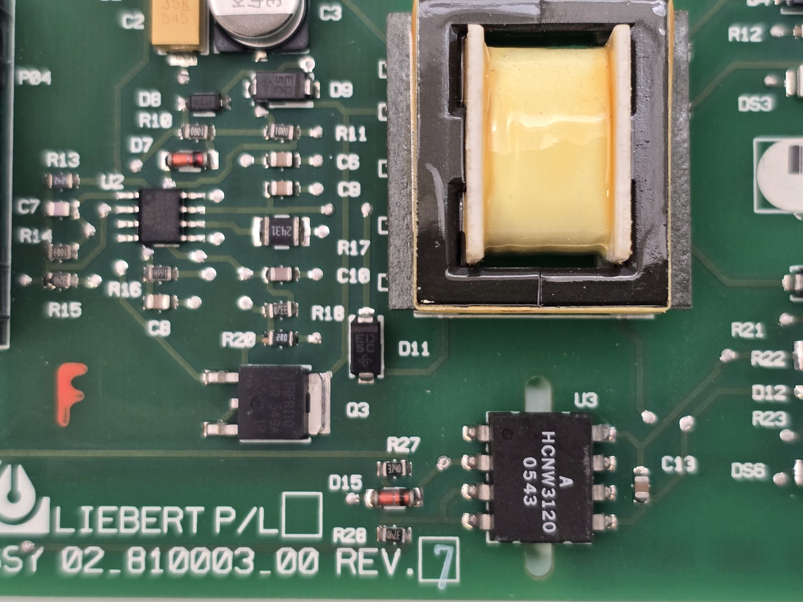 Liebert 02-810003-00 Control Circuit Board REV 7 PCB Assembly UPS System