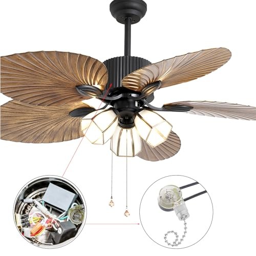 Topbuti 3 Pack Ceiling Fan Switch Zing Ear ZE-109 Two-Wire Light Switch, Silver