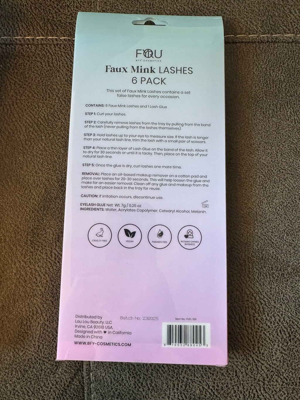 BFY Cosmetics Faux Mink Lashes 6 Pack