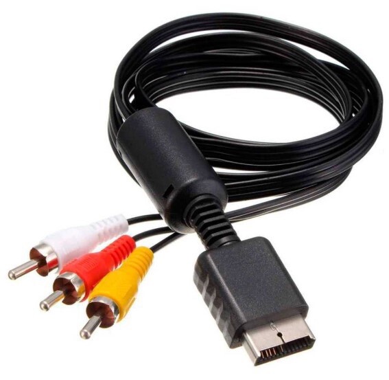 PLAYSTATION 3 PS1 PS2 PS3 RCA Composite AUDIO VIDEO AV CABLE 6FT