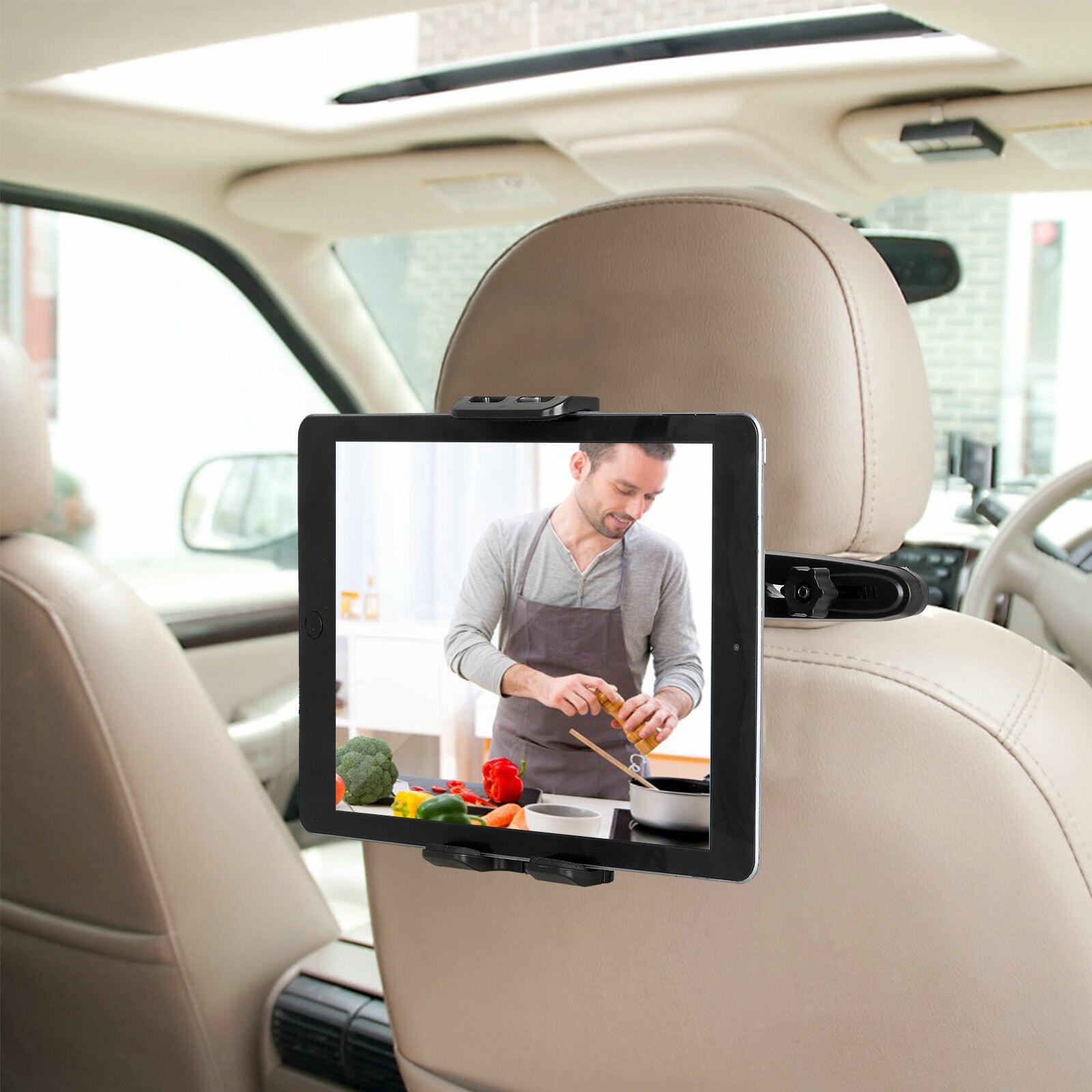 360° Car Back Seat Headrest Mount Holder Stand for 4-12Inch Phone Tablet PC iPad