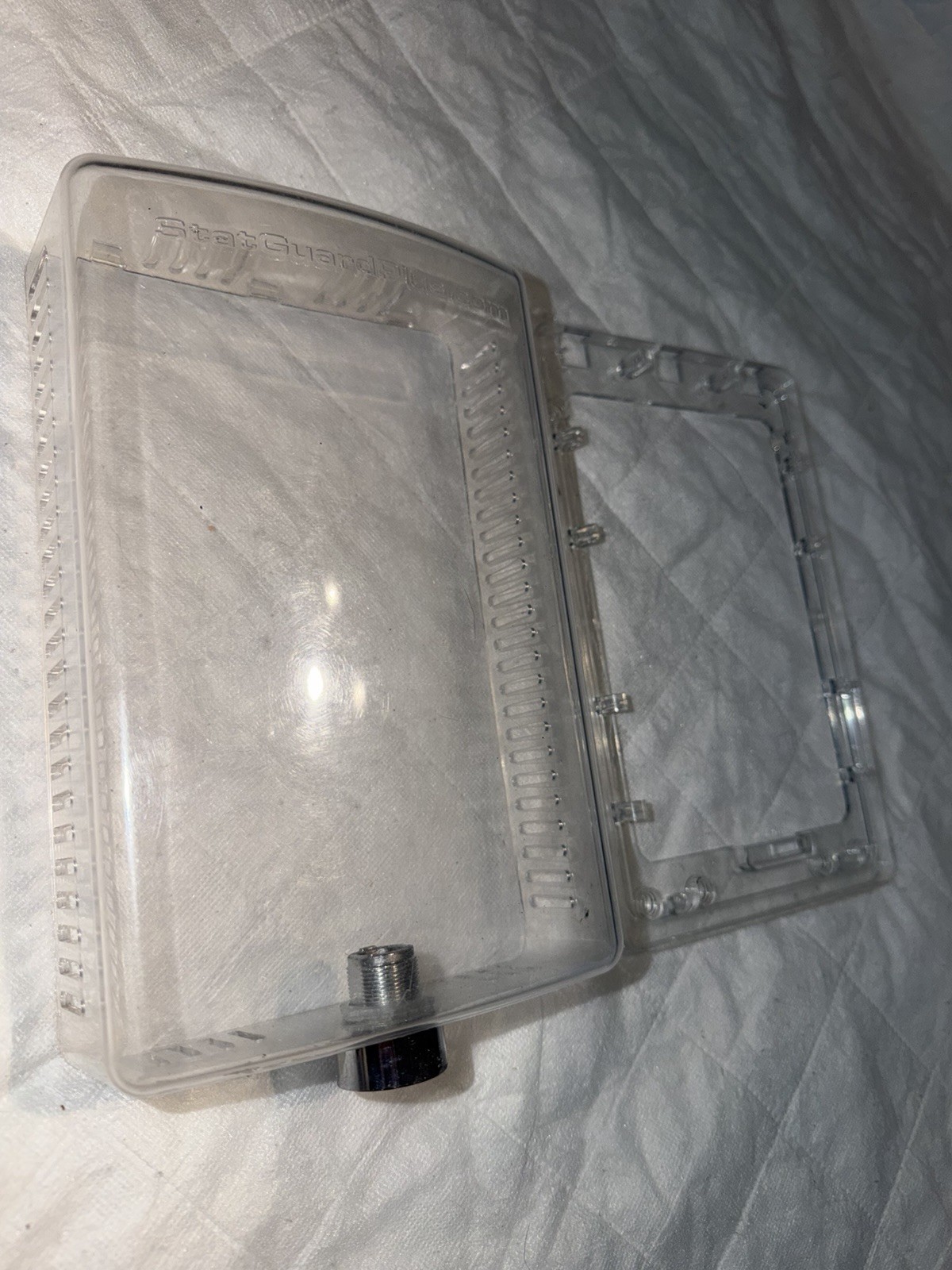 Clear plastic universal thermostat lock box
