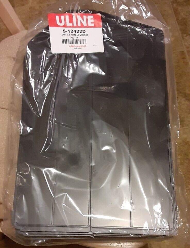 Uline 18" x 11"Length Divider for Stackable Bins/Black (9/pk) S-12422D