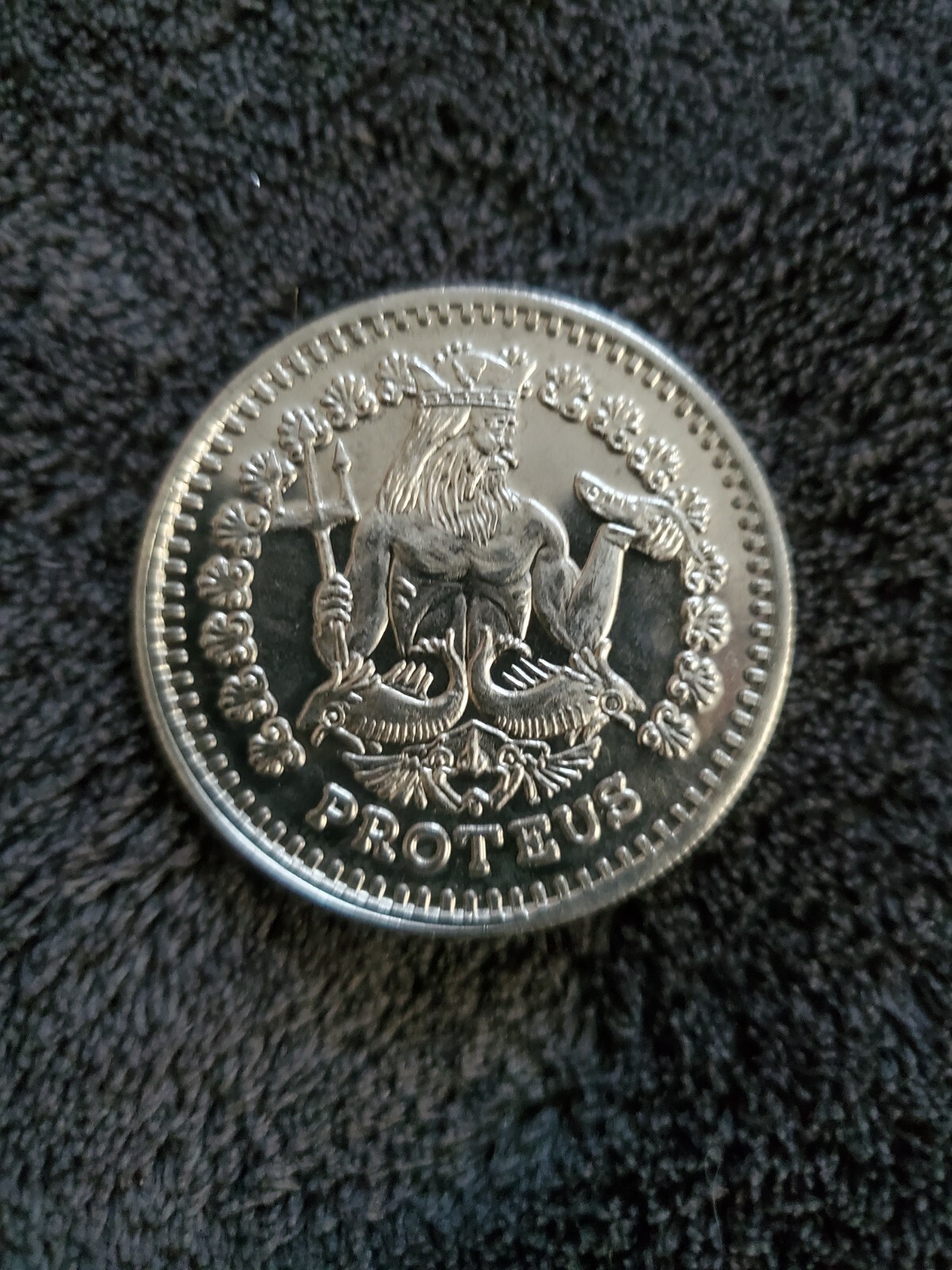 2013 Krewe Of Proteus Plain Aluminum Doubloon