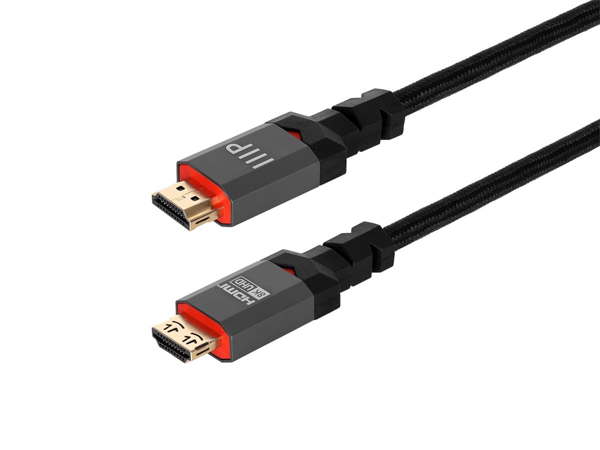 Monoprice 8K Certified Ultra High Speed HDMI Cable 3ft Black Braided CL3 48Gbps