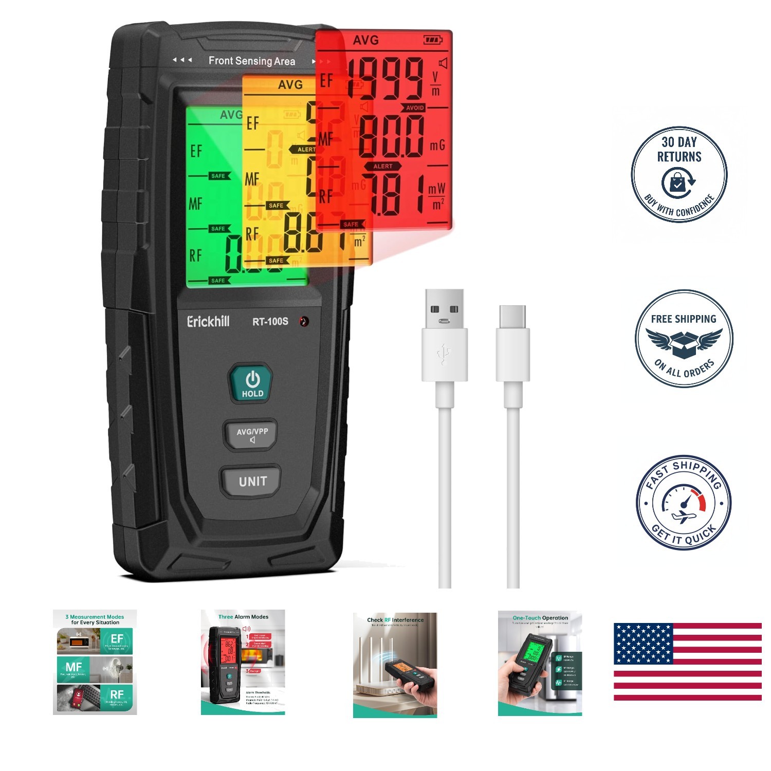 Advanced EMF Meter for Home and Office: Detect 5G, RF, & EF Radiation Safely