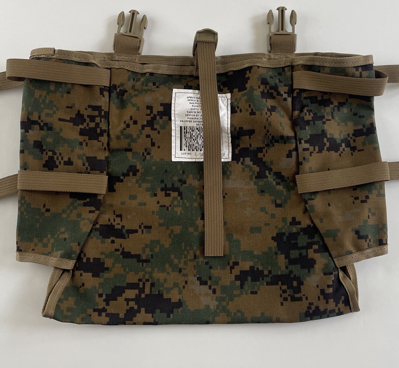 USMC Military Gen 2 Radio Pouch Rack Sack Utility Bag Woodland Digital Camo