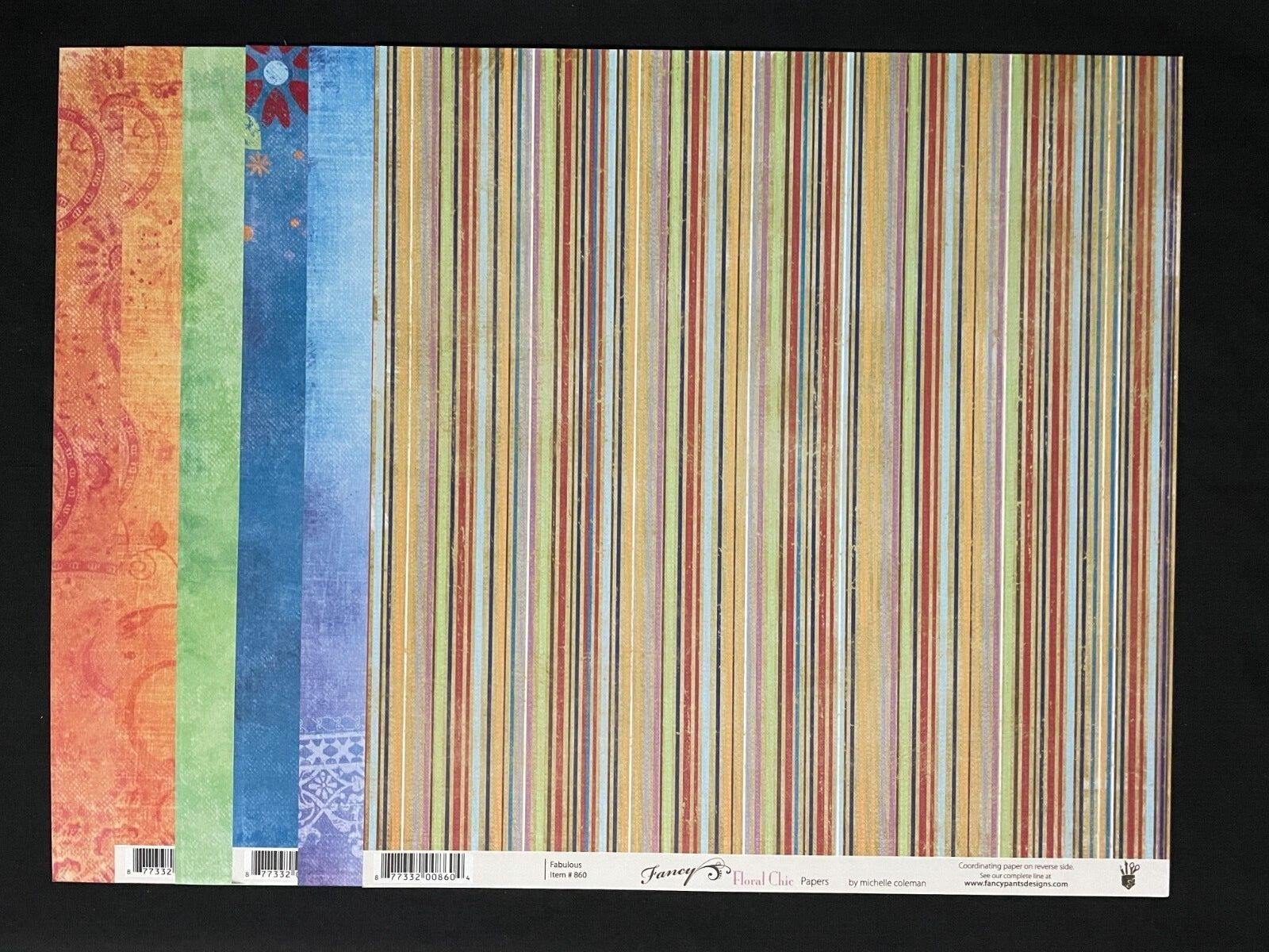 FANCY PANTS "FLORAL CHIC" 12X12 DS HEAVY PAPER