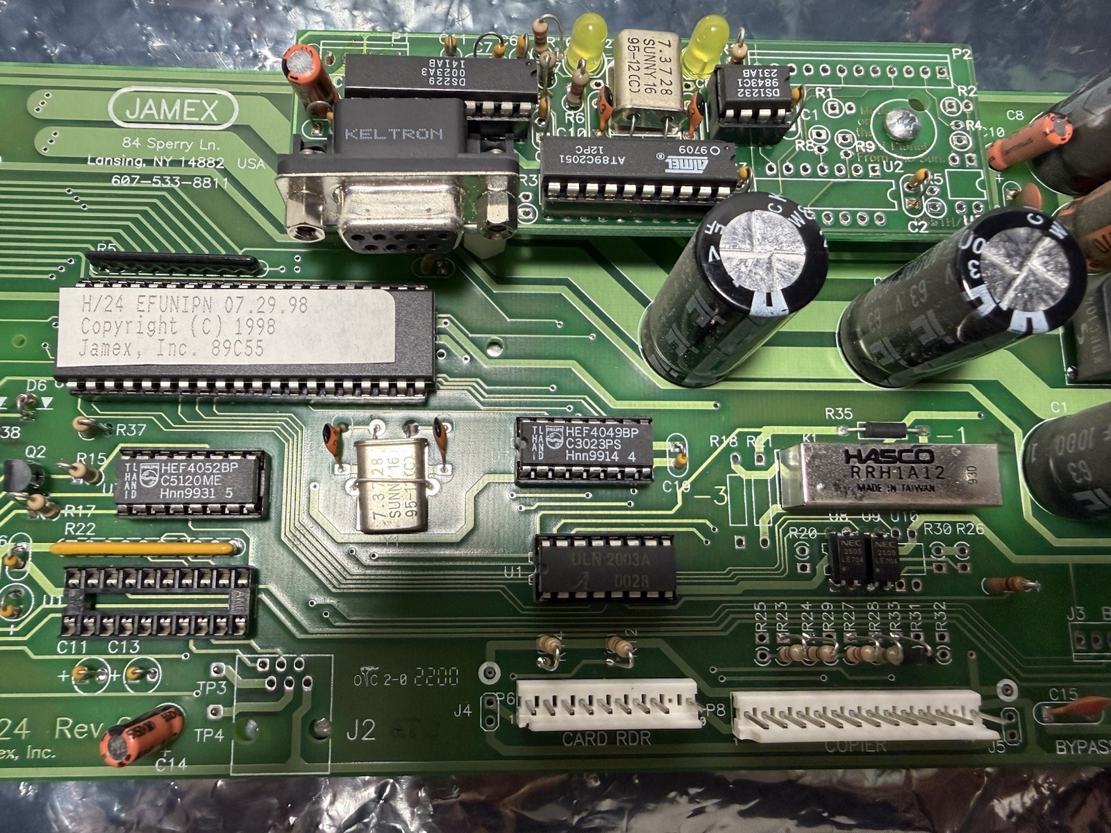 Jamex 9651H/24 Rev C Control Board PCB w/ Keltron DB Connector