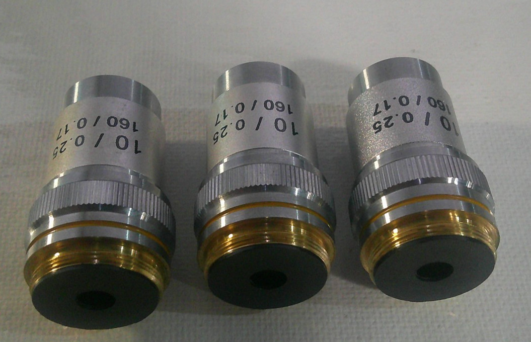 Achromatic Objective Lens 10X 195 for Biological Microscope