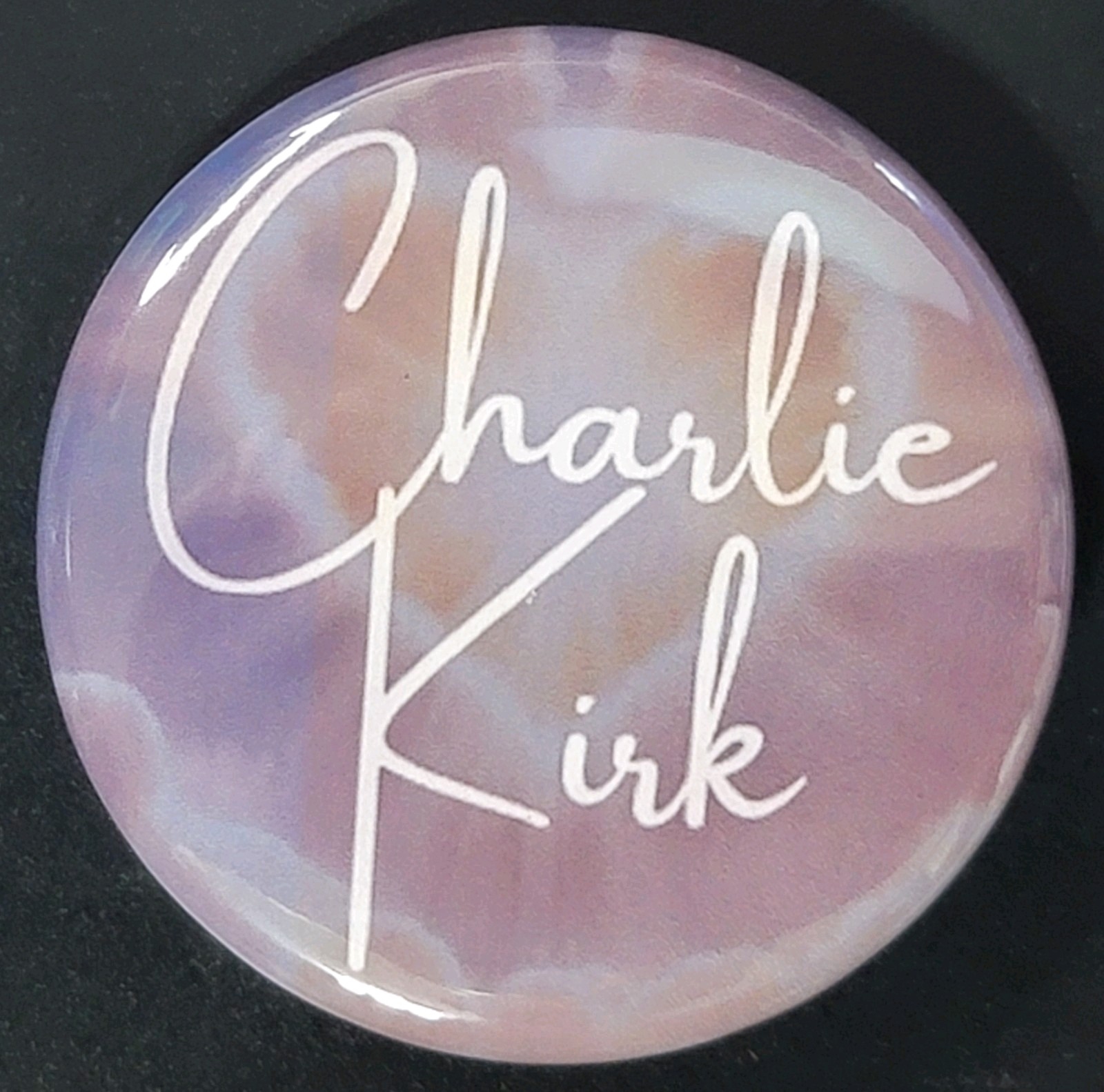 Charlie Kirk, #4 "Heart Sky", Signature, 1.5" Button, Pinback,
