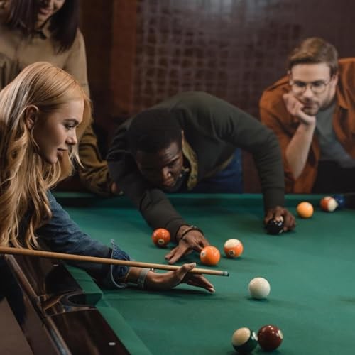 Billiard Pool Balls with Triangle Ball Rack, Cue Chalks, Table Spot Stickers &