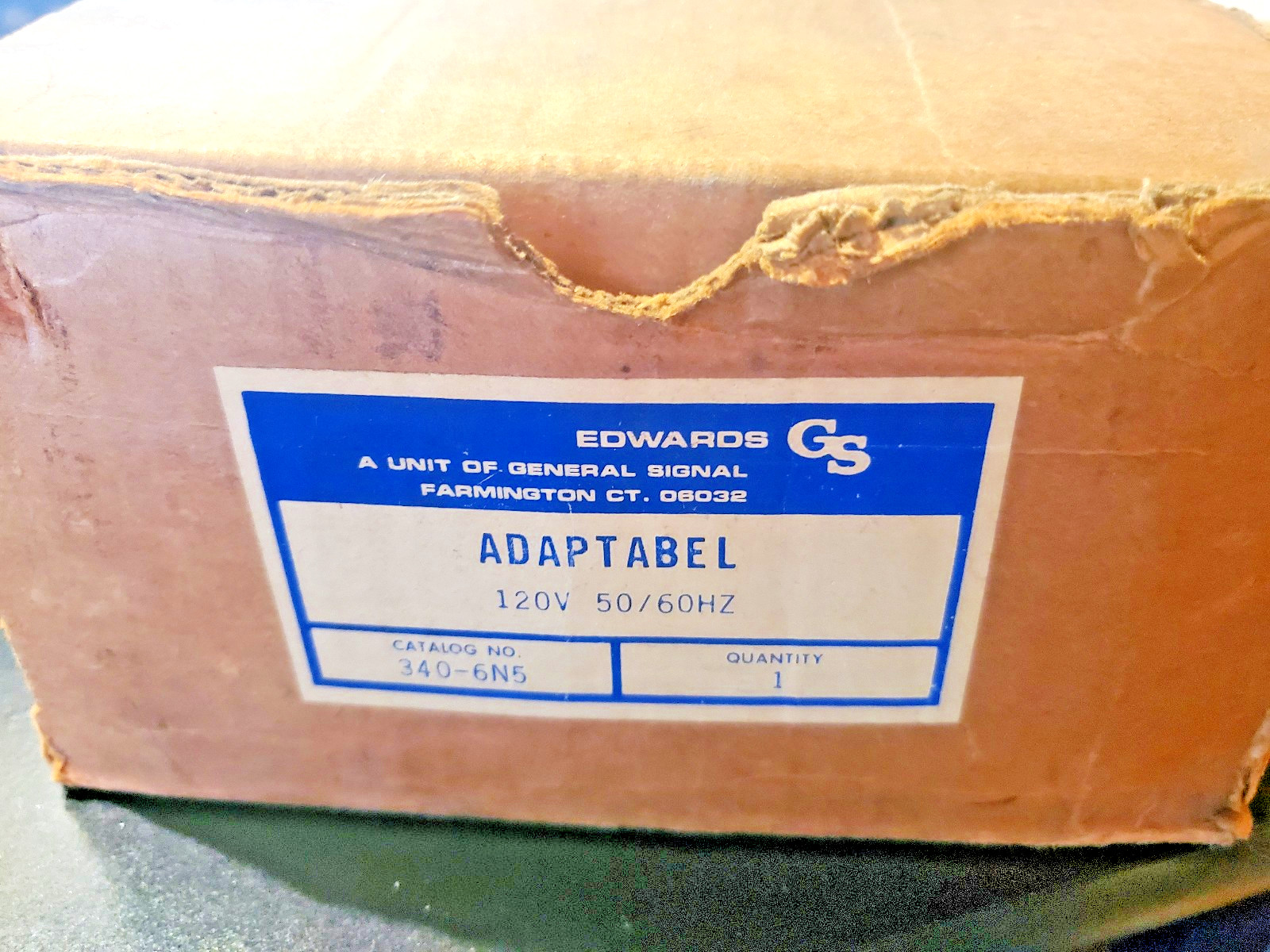 Edwards Adaptabel 340-6N5 Signal Bell Alarm 120V  50/60 Hz