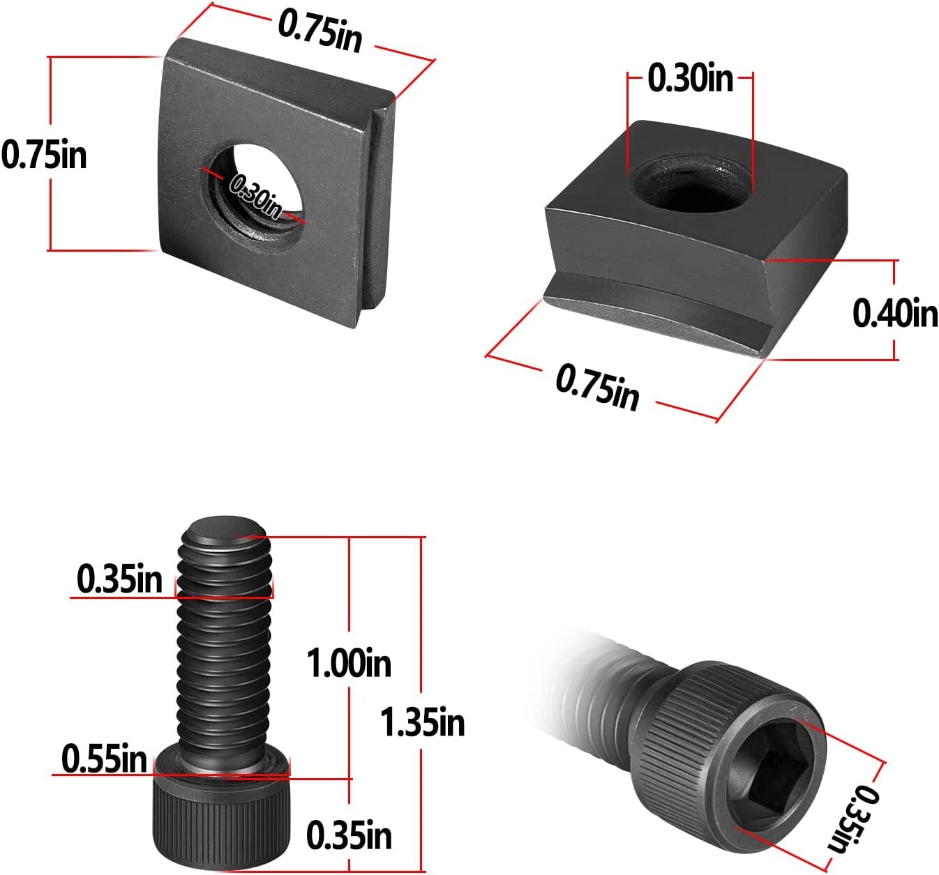 4Pcs Replacement Feet PT-6400-9A PT-6410-4A for Universal Cylinder Liner Puller