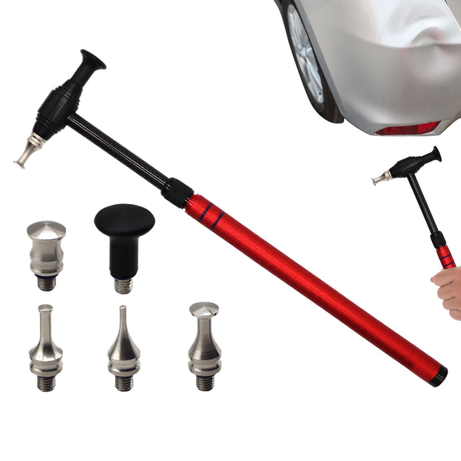 1 Set Car Paintless Dent Removal Kit Slide Hammer Repair Telescopic Knock Body