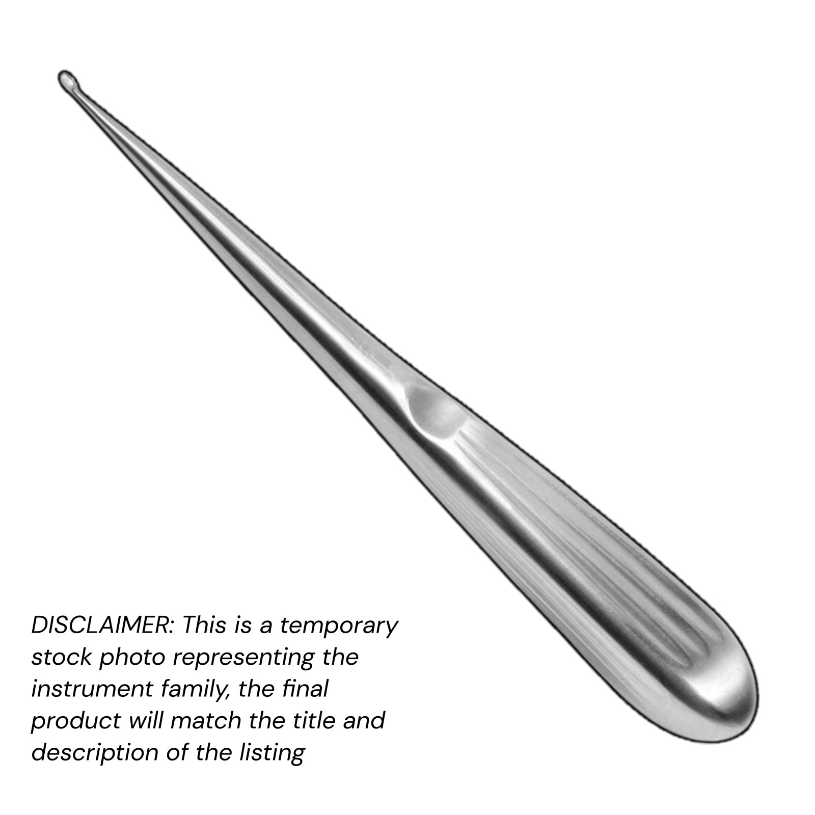 Hibbs-Spratt Spinal Fusion Curette, 9", Size 2 (5 x 8 mm)