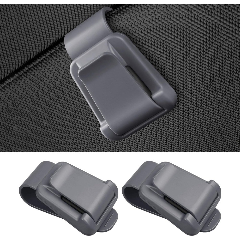 Universal Car Visor Clip-On Sunglass Holder with Locking Clasp, Non-Slip Grip