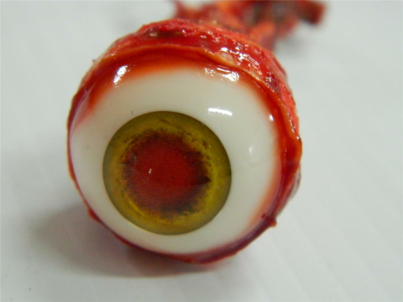 HALLOWEEN HORROR Movie PROP RIPPED OUT EYEBALL Horror Halo Red/Yellow
