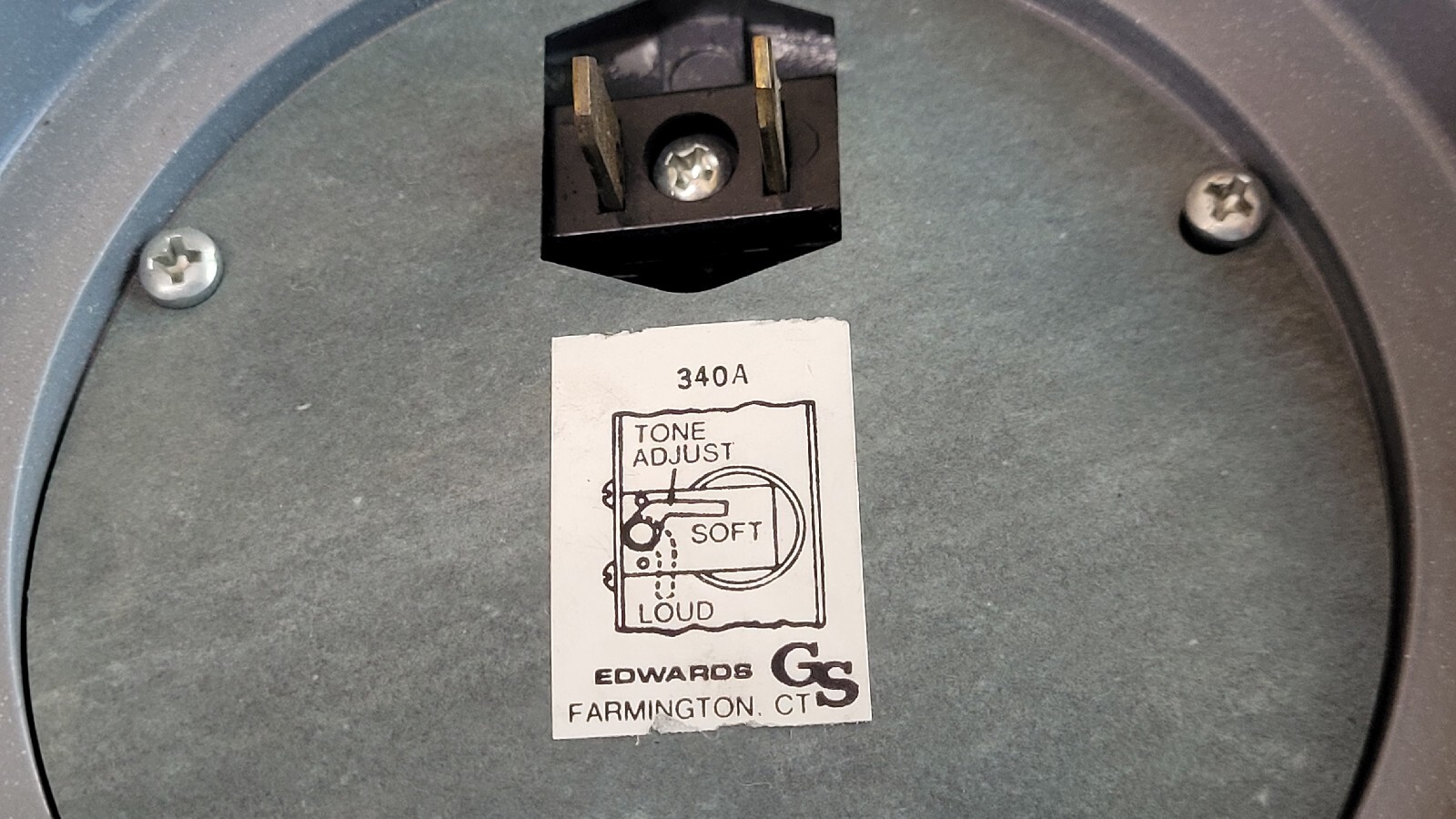 Edwards Adaptabuzzer 340A-N5 120v Audible Signal Device - Missing Backplate