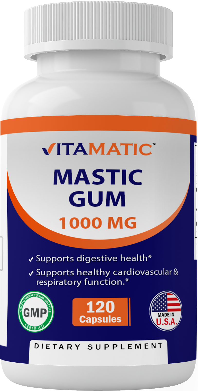 2 Pack - Vitamatic Mastic Gum 1000mg per Serving Support Digestive Func 240 caps