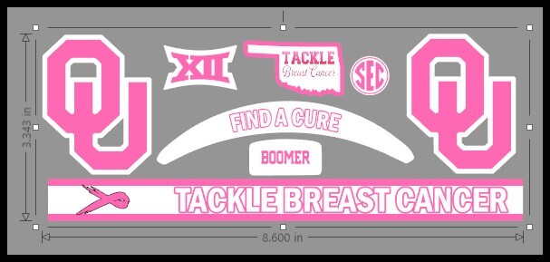 Full Size Oklahoma Sooners Helmet Alternate Decals - 10 designs to choose from