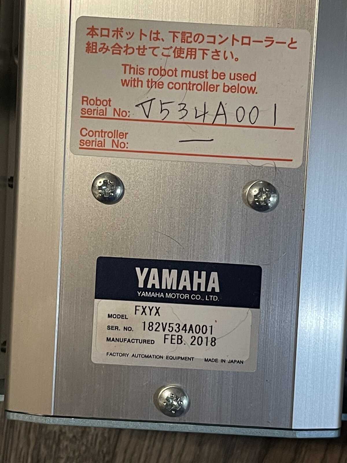 YAMAHA Robot Part FXYX