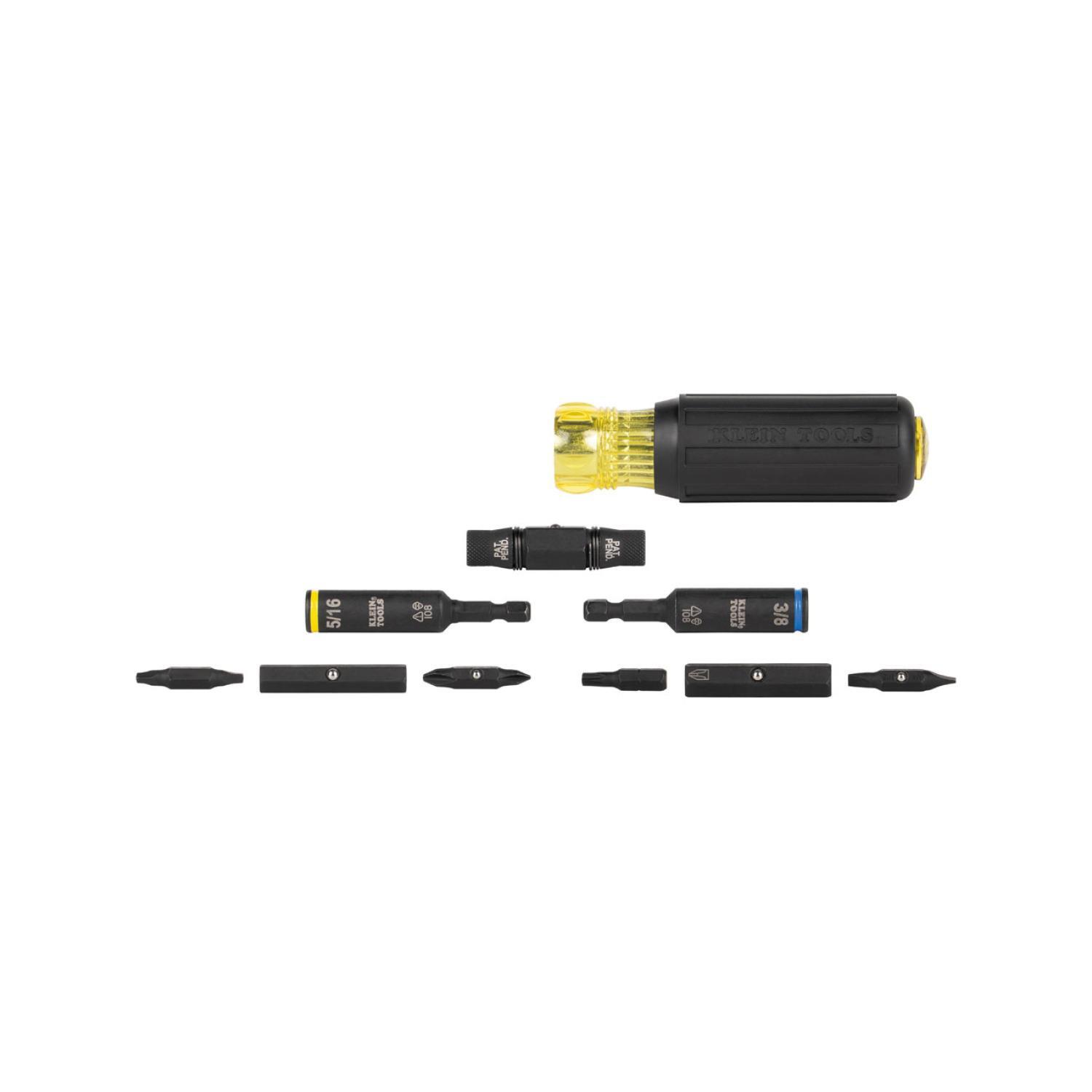 Klein Tools 32500HD Impact Rated Multi-Bit Screwdriver / Nut Driver, 11-in-1