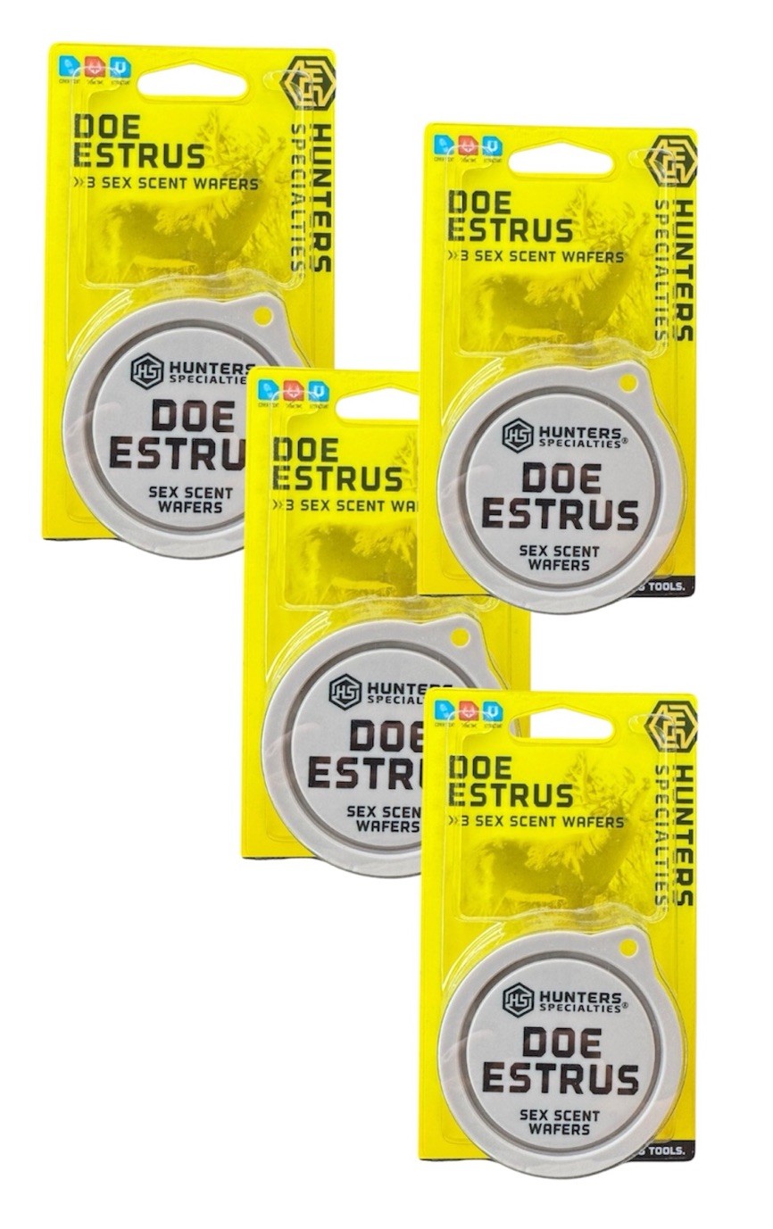 Lot Of 4 Hunters Specialties Doe Estrus Sex Scent Wafers Packs