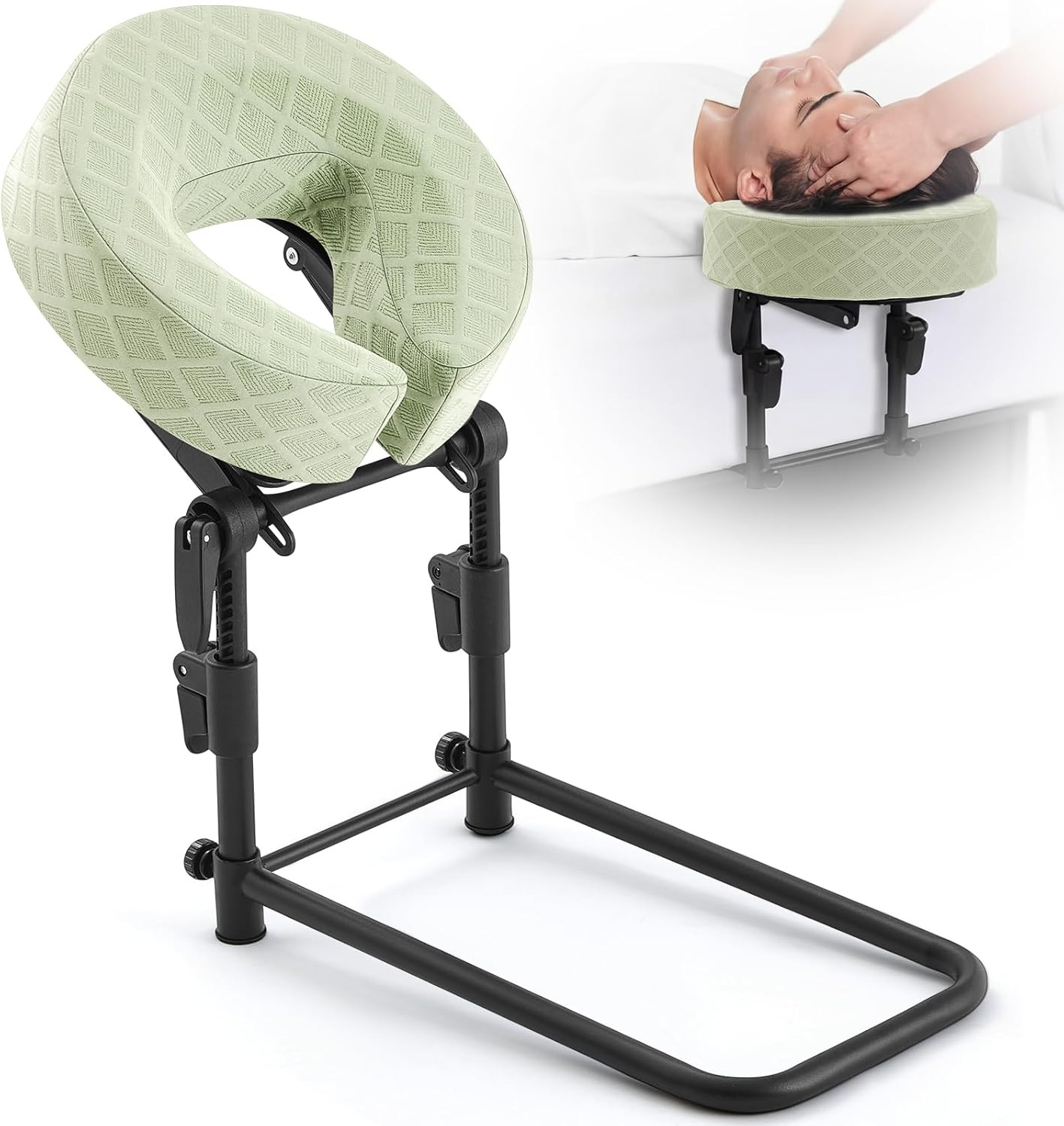 Massage Headrest for Face Bed Adjustable Massage Cradle Home 17" Height Bed Mass