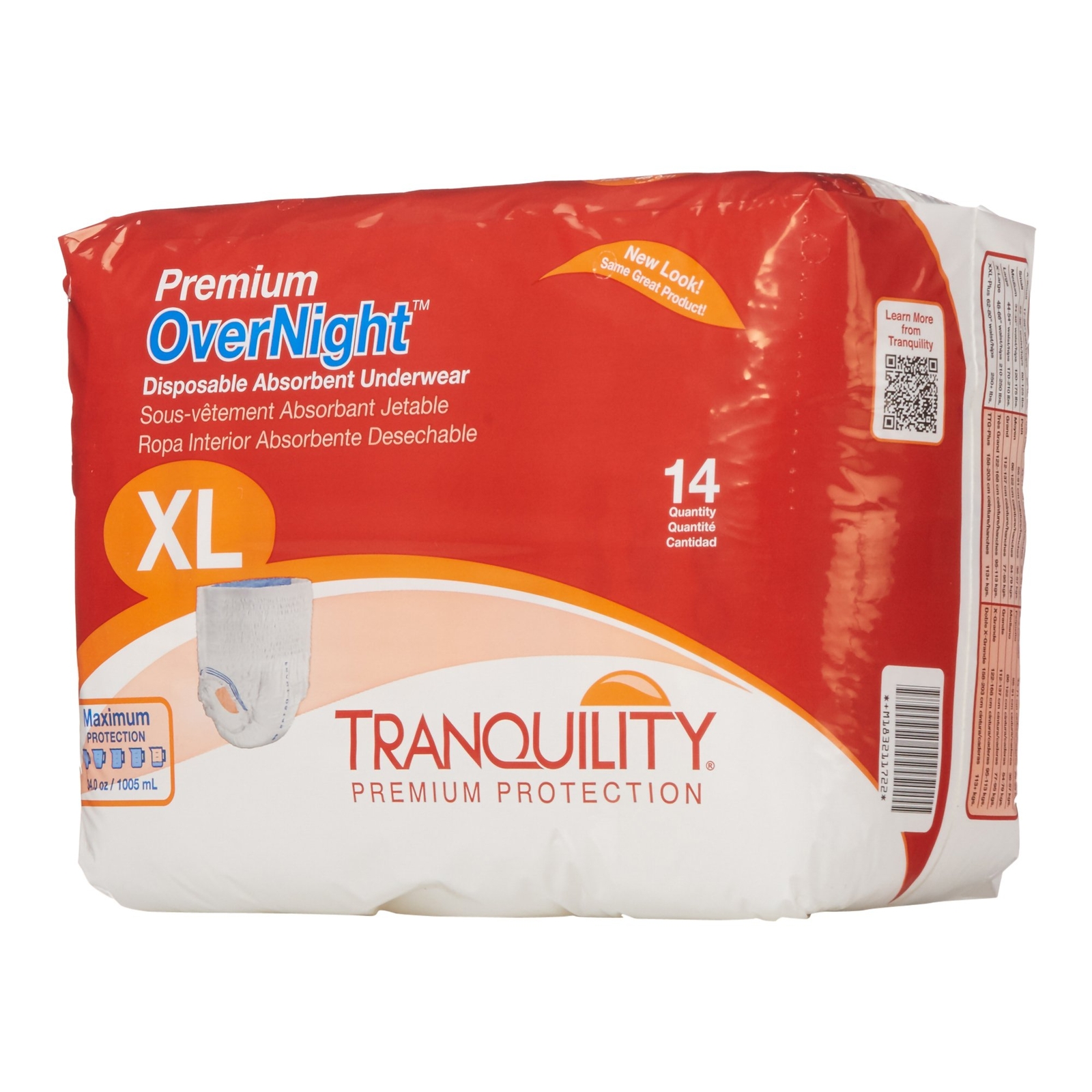 Tranquility Disposable Underwear X-Large 14 Ct