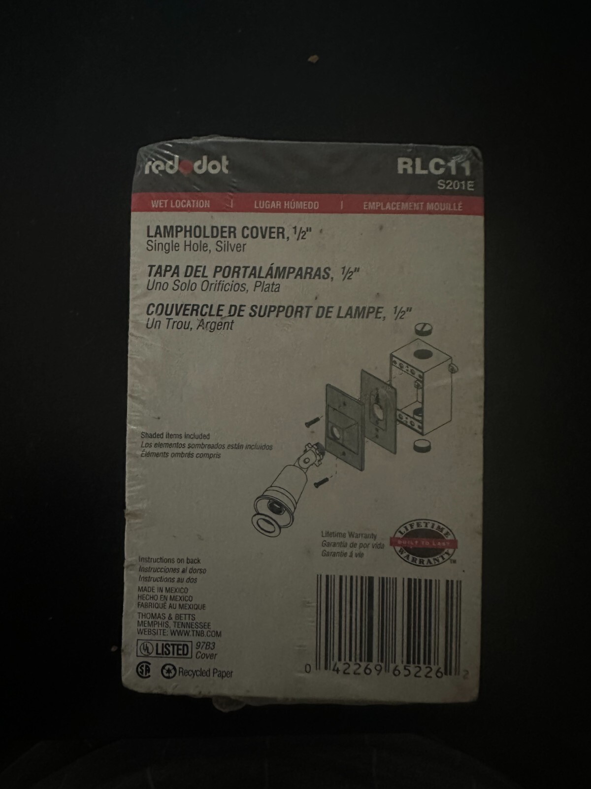RED DOT RLC11 SINGLE LAMPHOLDER SILVER