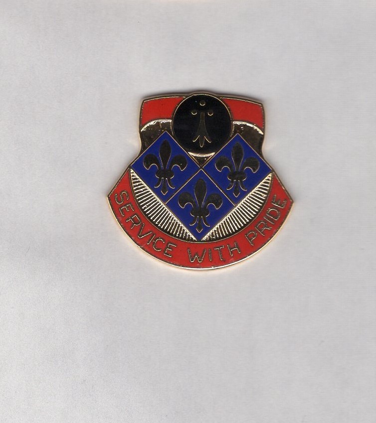 US Army 434th Field Artillery FA crest DUI clutchback c/b badge G-23
