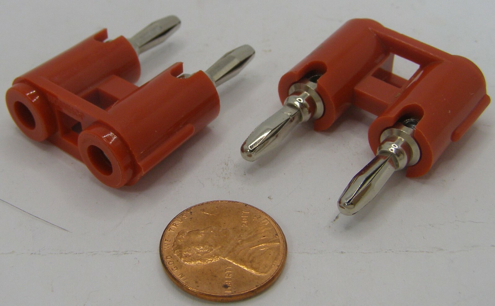Johnson Double Stackable Banana Plug  Red 2 Count