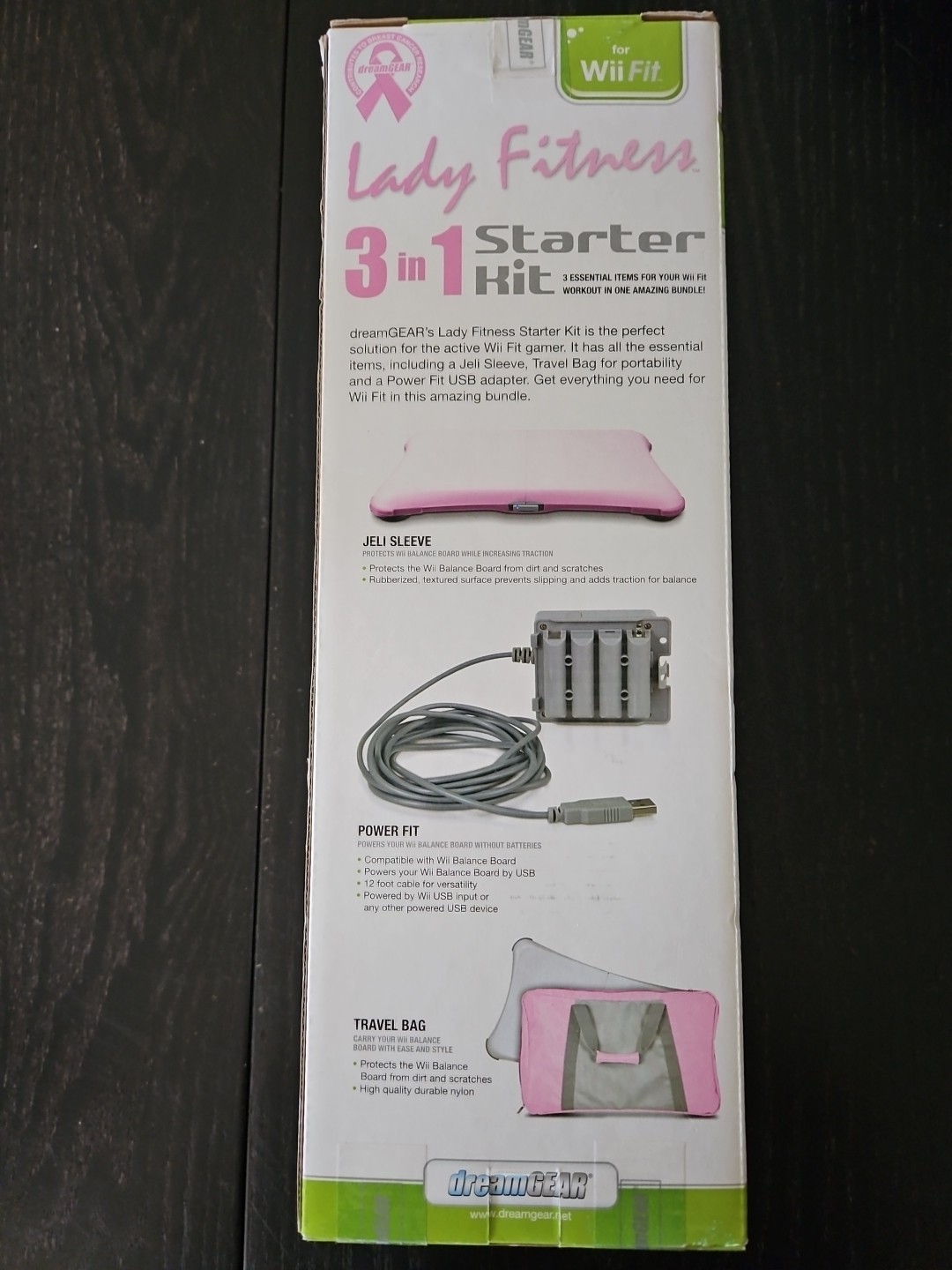 Dream Gear Lady Fitness 3 In 1 Comfort Starter Kit For WII Fit Pink SEALED NEW