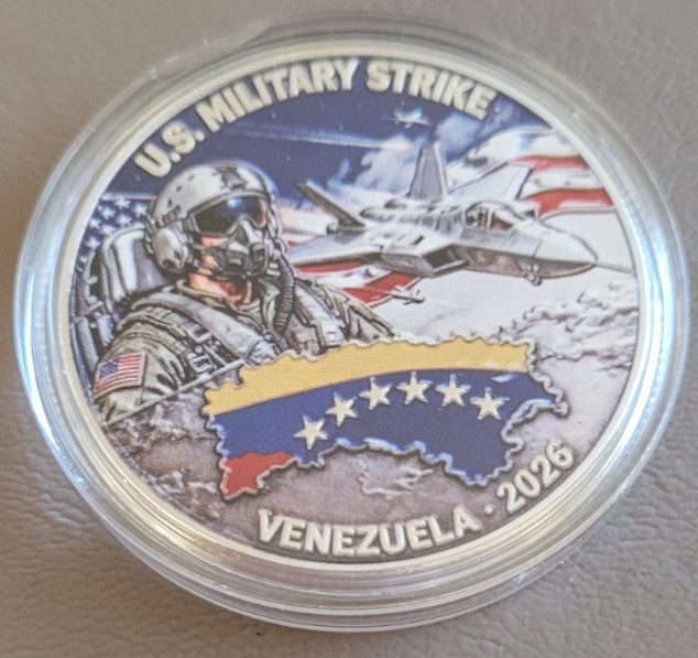 U.S. Military Strike Venezuela 2026 Commemorative coin (near mint)