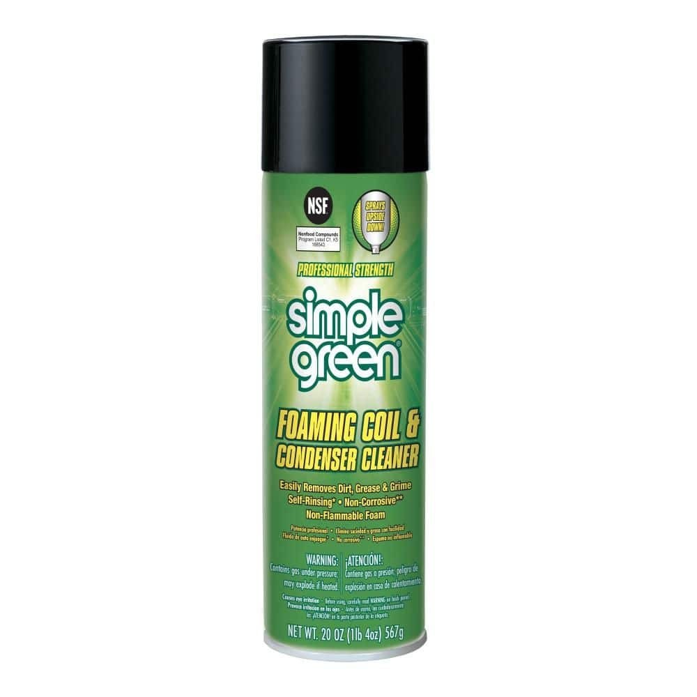 Simple Green 20 oz Foaming Coil Cleaner Aerosol – HVAC AC Coil & Condenser Clean