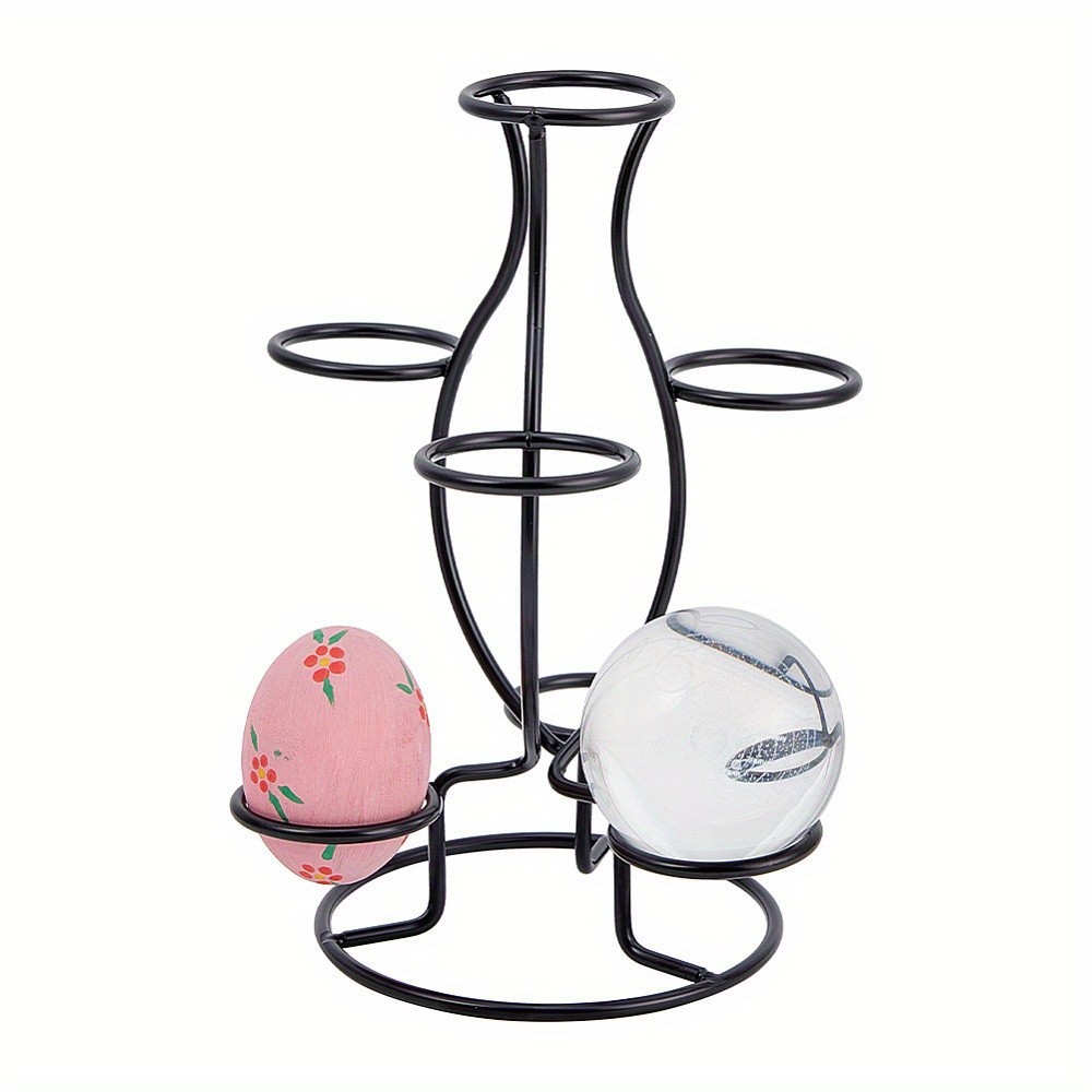 1pc 7-Slot Iron Easter Egg Display Stands Metal Ball Sphere Display Rack