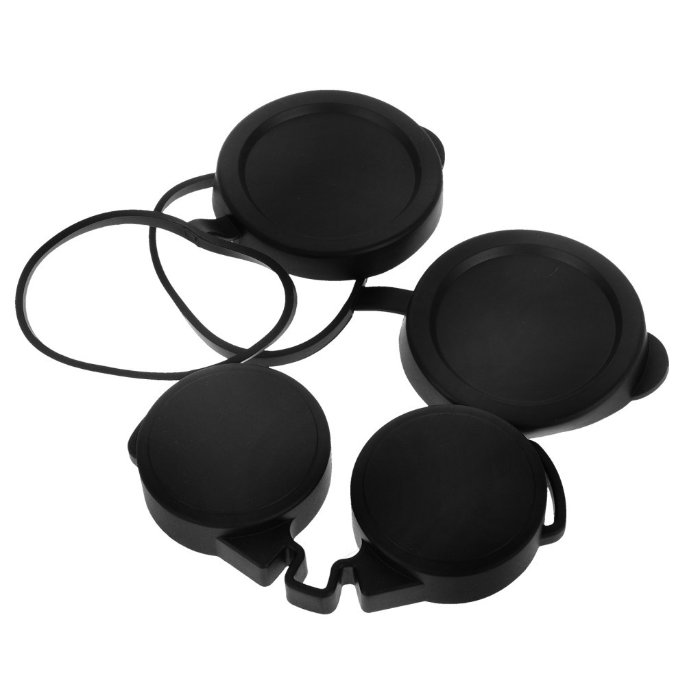 3Pcs Durable Rubber Binoculars Lens Protection Covers for Travel Use