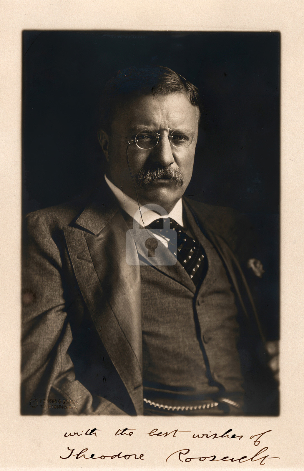 Theodore Roosevelt Signed RPPC Photo Postcard Copy