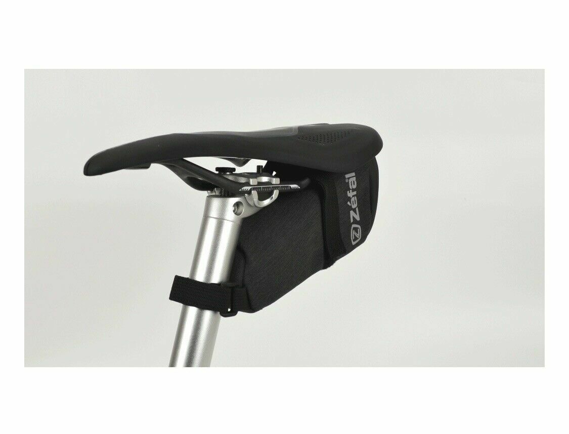 Zefal Deluxe Under Seat Bag for Bicycle, Zipper Storage, Hook Loop Closure
