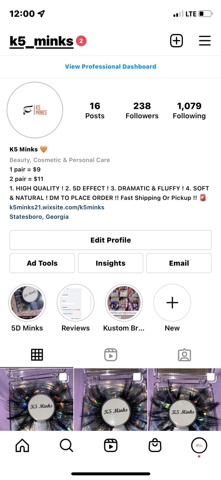 5D Mink Lashes *Cupcake