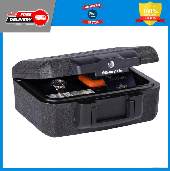 Fire Chest Fireproof Safe Lock Hidden Box Hide Money Cash,Document with Key Lock
