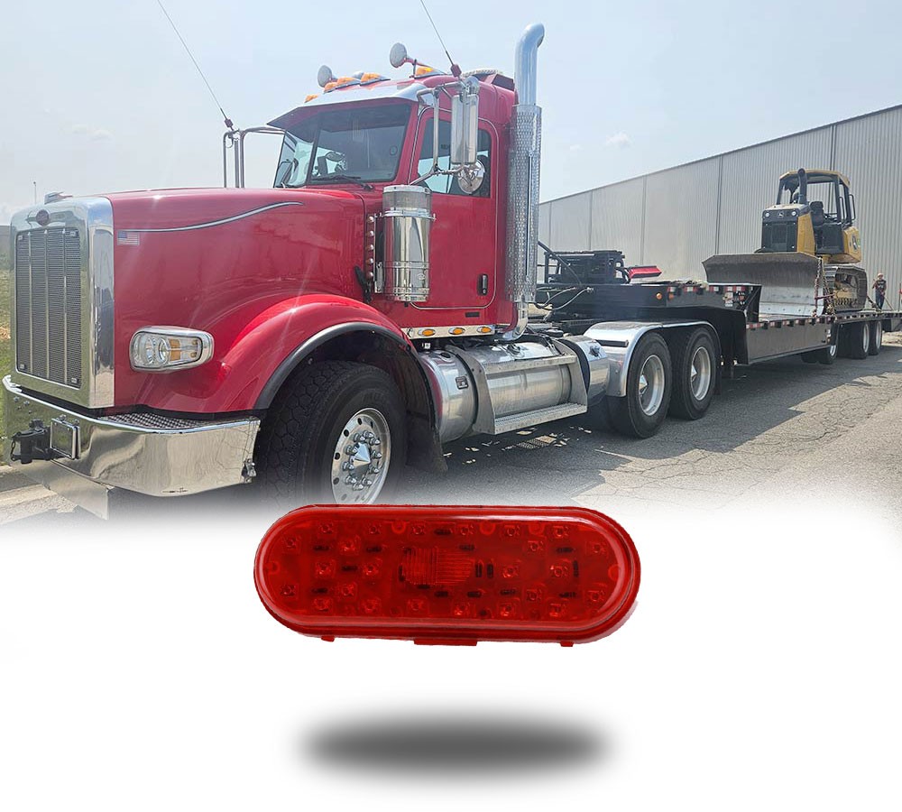 6.5” Red Oval 26D LED Brake ght For PTR 379 - Replaces 60250R