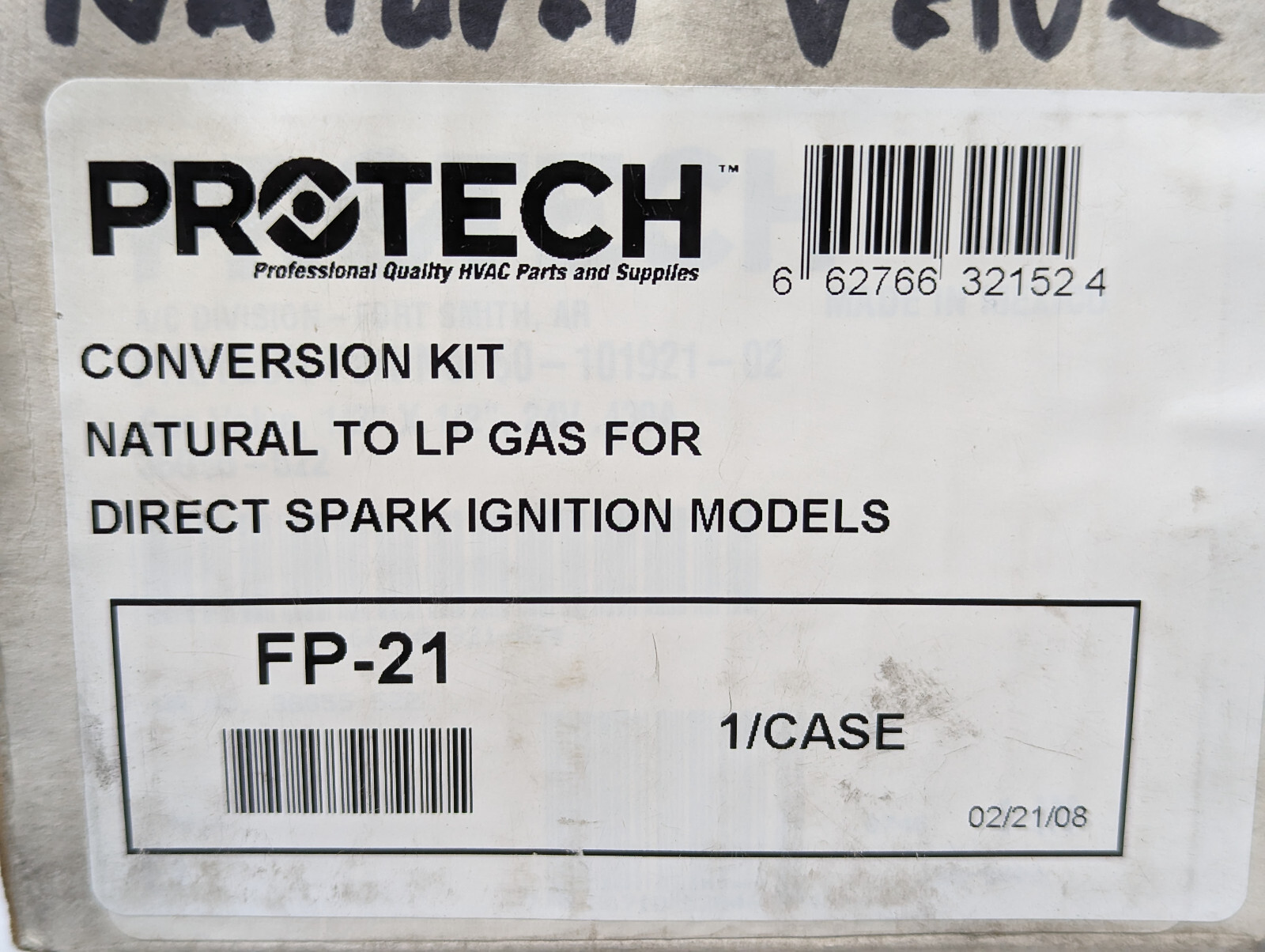 Protech FP-21 Conversion Kit White-Rodgers 36G55 Type 521 Direct Spark Iginition
