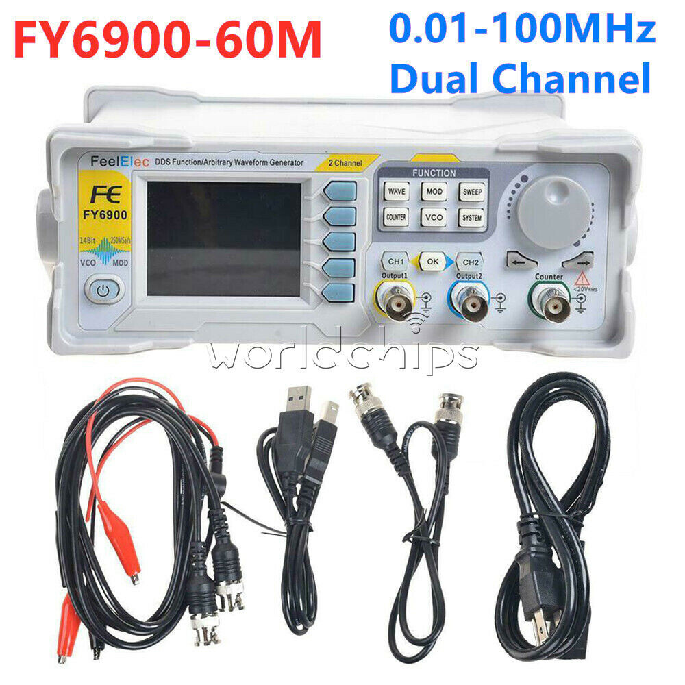 Arbitrary Waveform Pulse Function Signal Generator FeelTech FY6900-60M DDS