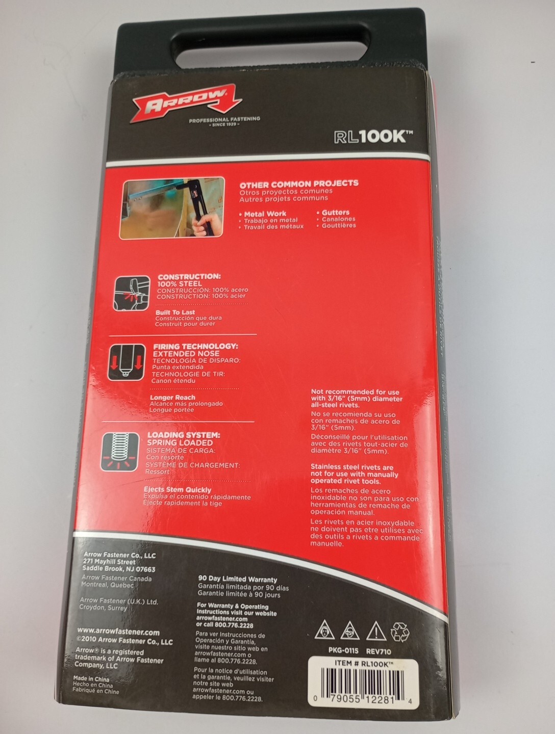 Arrow RL100K Rivet Tool Kit 1/8 & 3/16